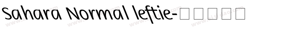 Sahara Normal leftie字体转换